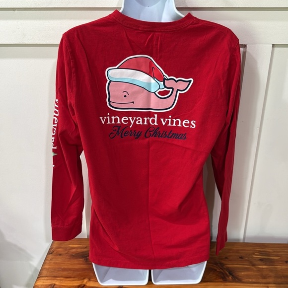 Vineyard Vines Red Merry Christmas Long Sleeve Shirt - Picture 1 of 6